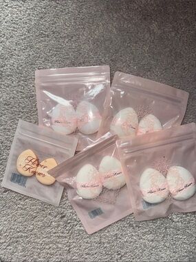 Flower Knows Pink & White Makeup Sponge Duo - Soft Blending Puff Multi Pack